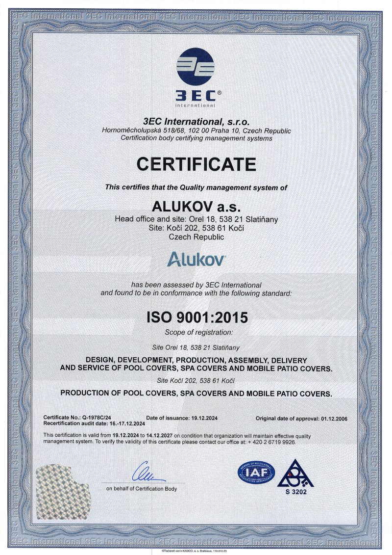 Certificate ISO 9001
